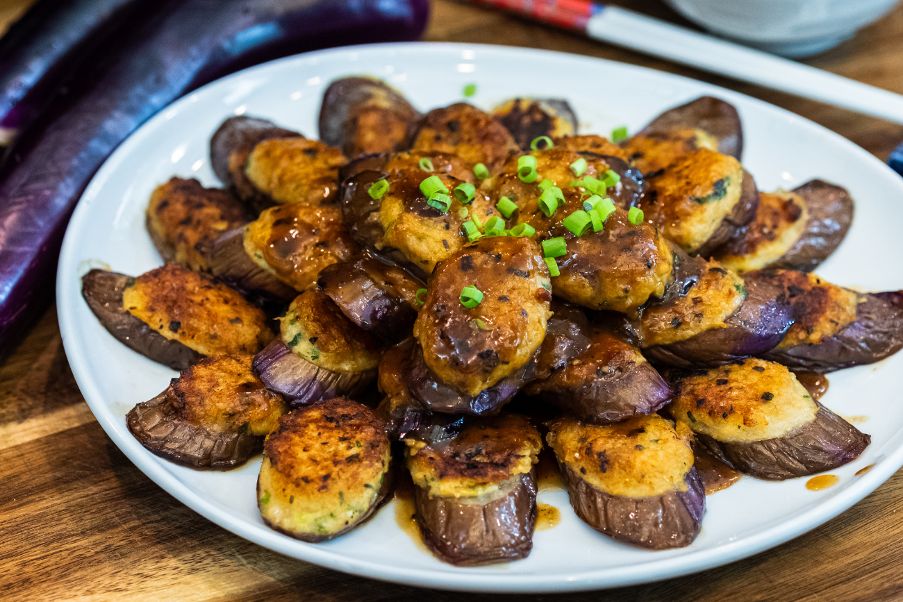 Hakka Stuffed Eggplant (客家酿茄子)