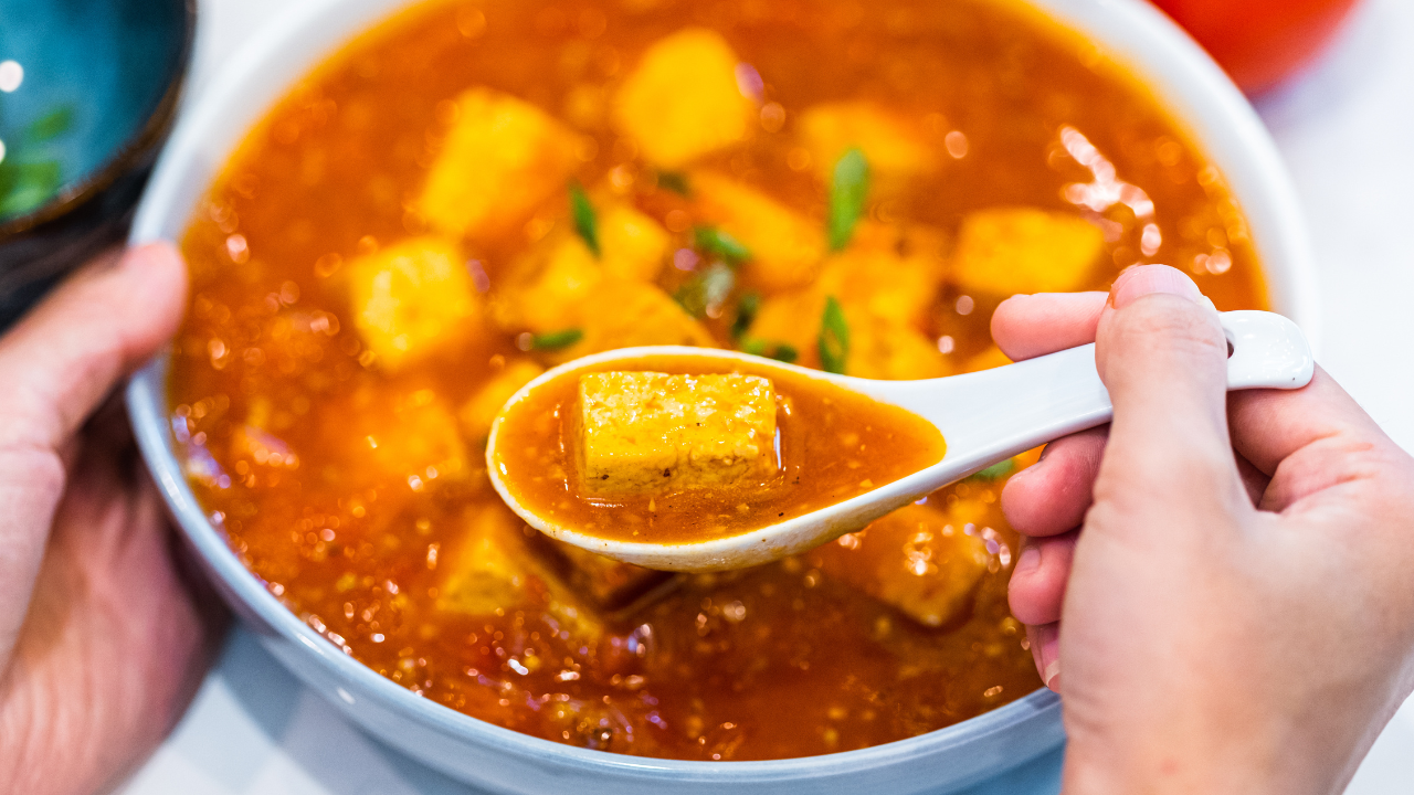 WINTER WARMER - Five Minutes Tomato Tofu Soup