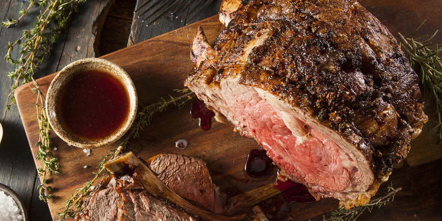 Organic Beef Topside on Roasted Vegetables Recipe