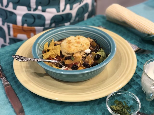 Tex Mex Skillet Chicken with Biscuits