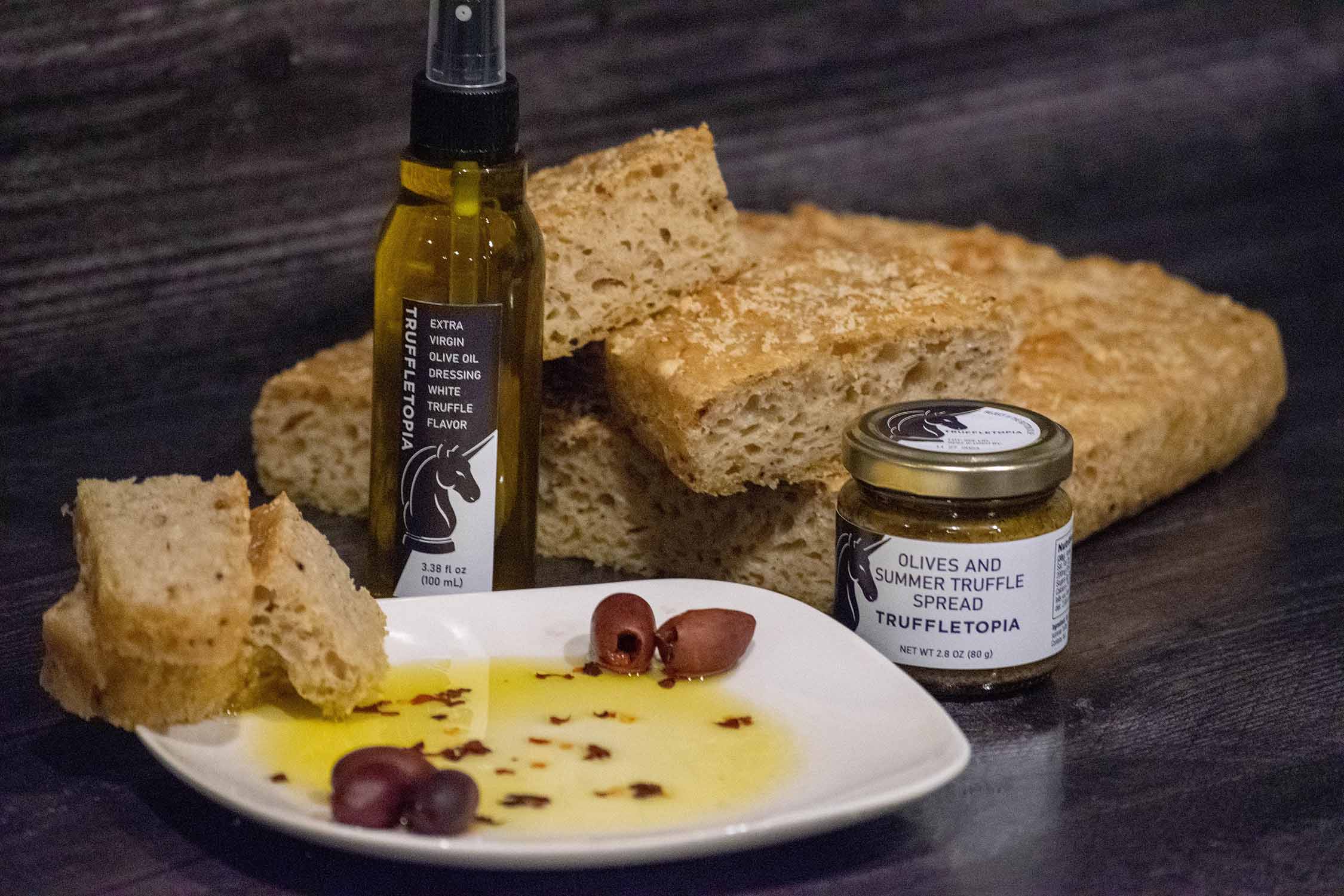 Easy Olive Truffle Focaccia Bread