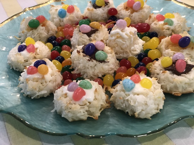 Bite-Size Bird Nest Easter Coconut Macaroons