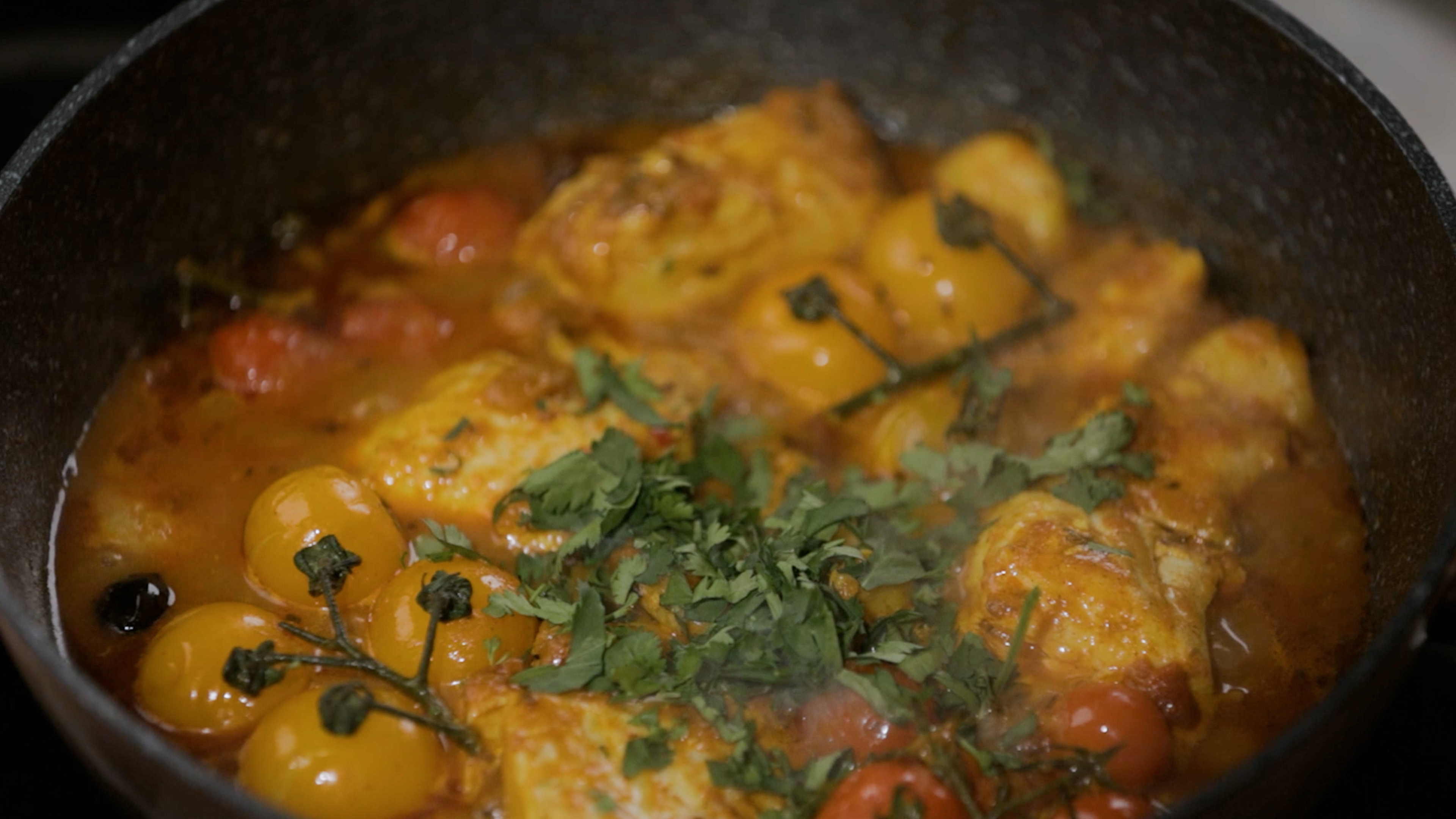 Image of Once cooked add the coriander garnish