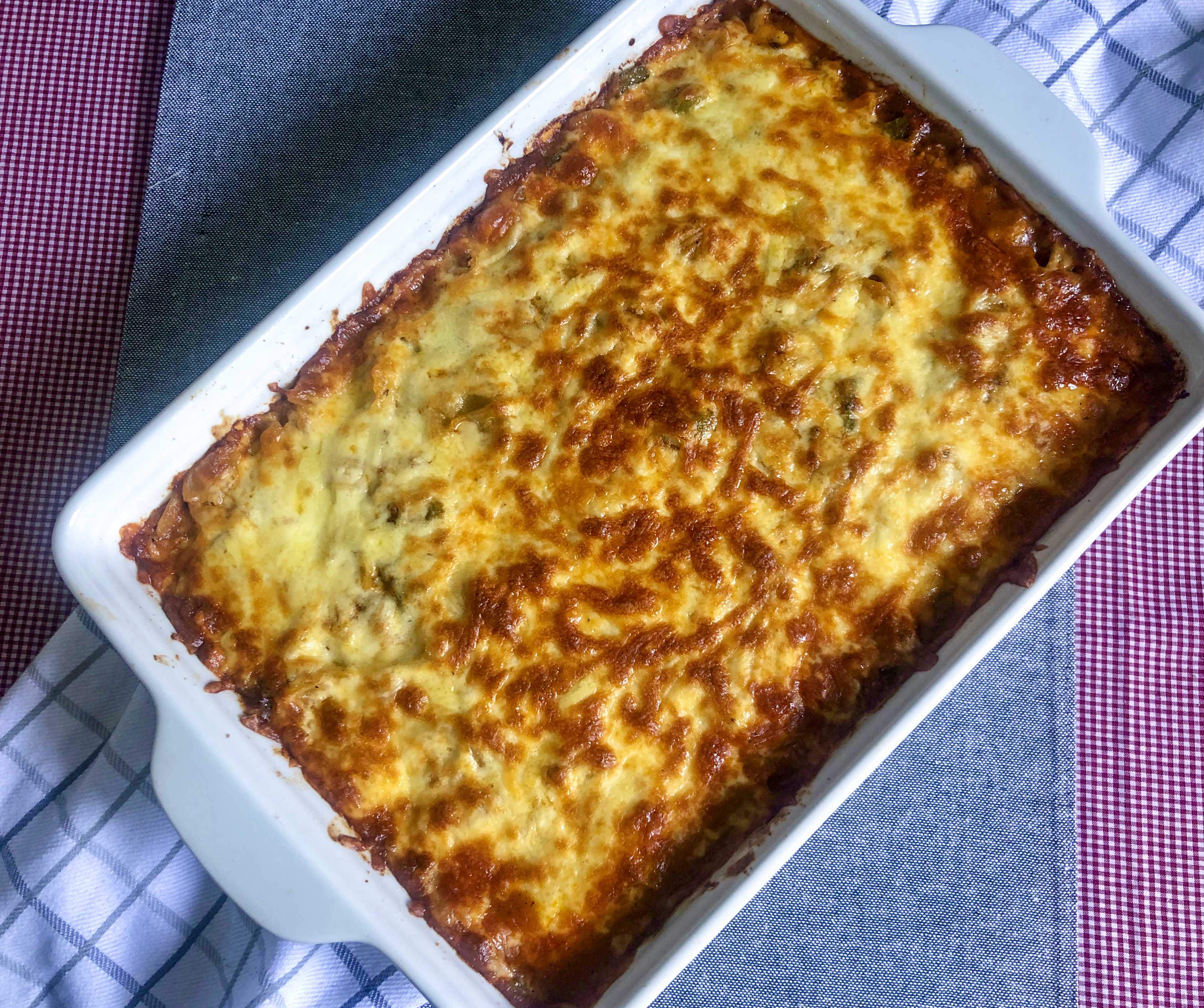 Image of Bake at 350° for 45 minutes until cheese is slightly...