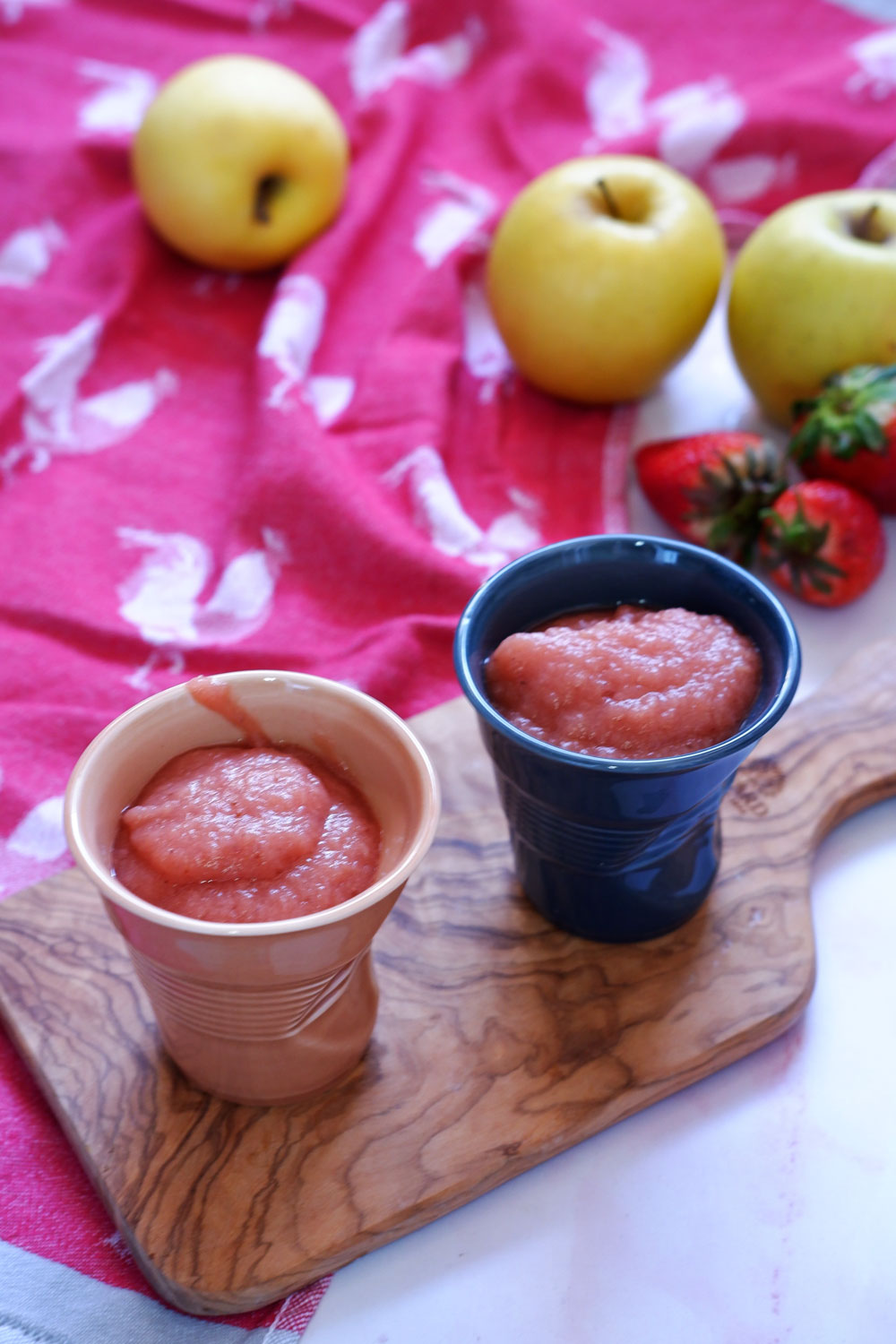 Apple and strawberry compote (no added sugars)