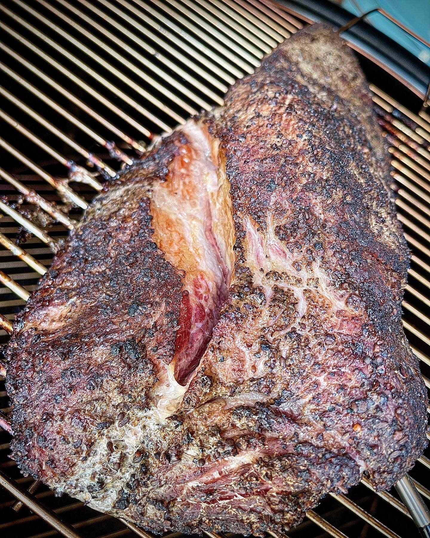 Image of get your smoker up to 275F/135C and smoke the brisket...