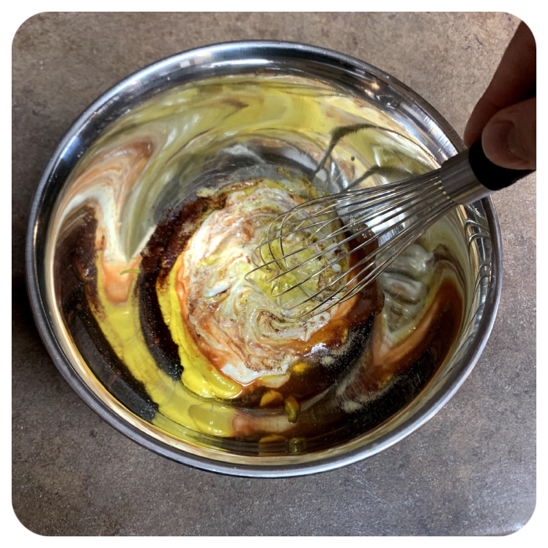 Image of In a medium bowl, whisk together honey, dijon mustard, yellow...