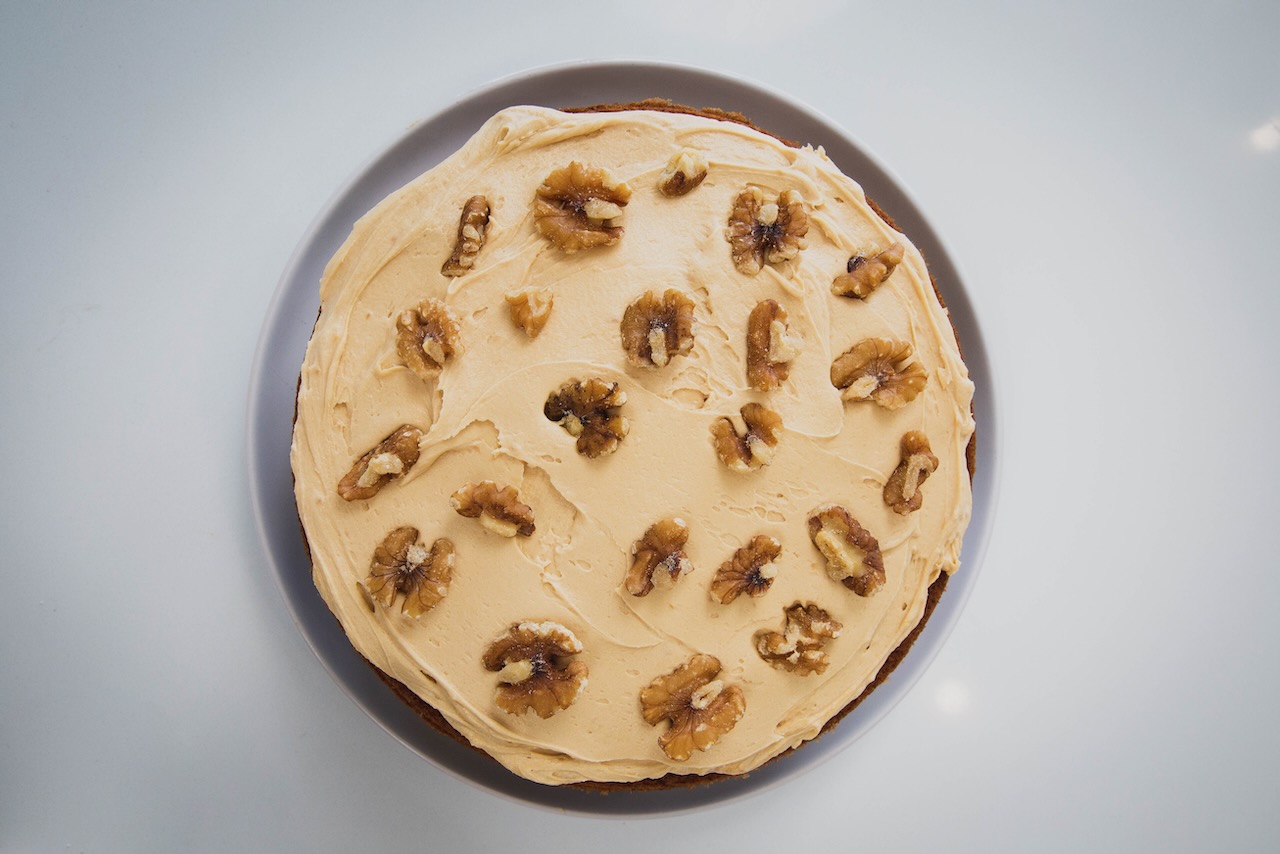 Coffee walnut cake