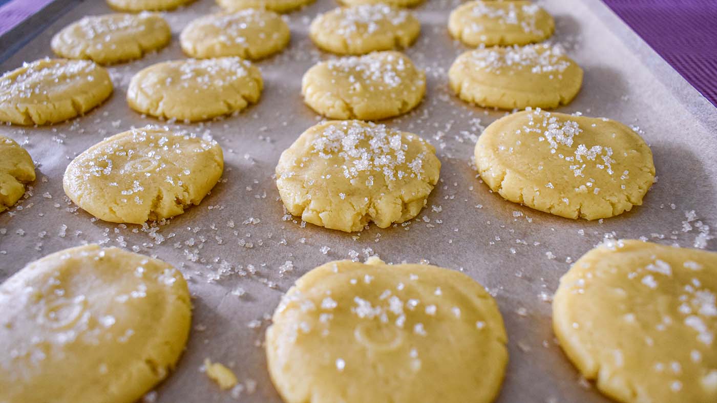 Image of Flatten balls to 1/4-inch thick with the bottom of the...