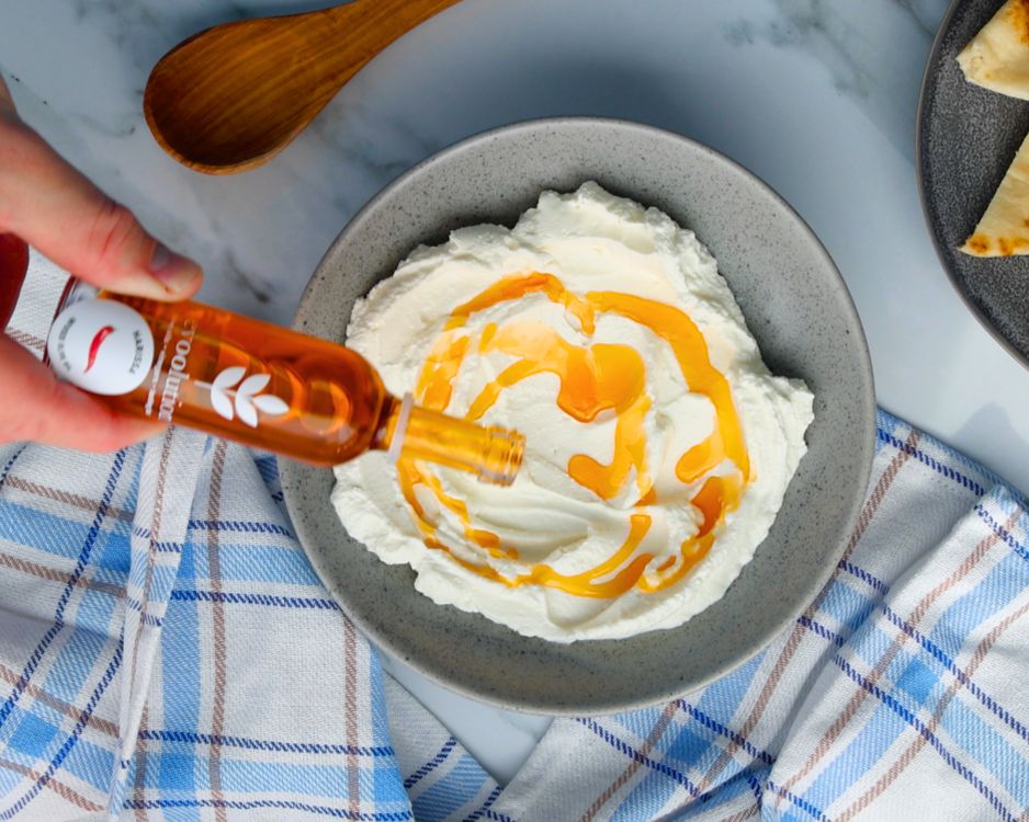 Image of To serve, spread labneh in a bowl and top with...