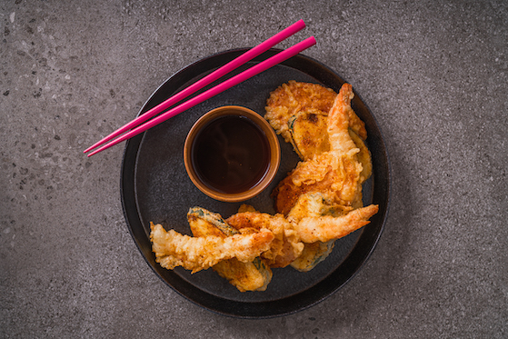 Tempura prawns