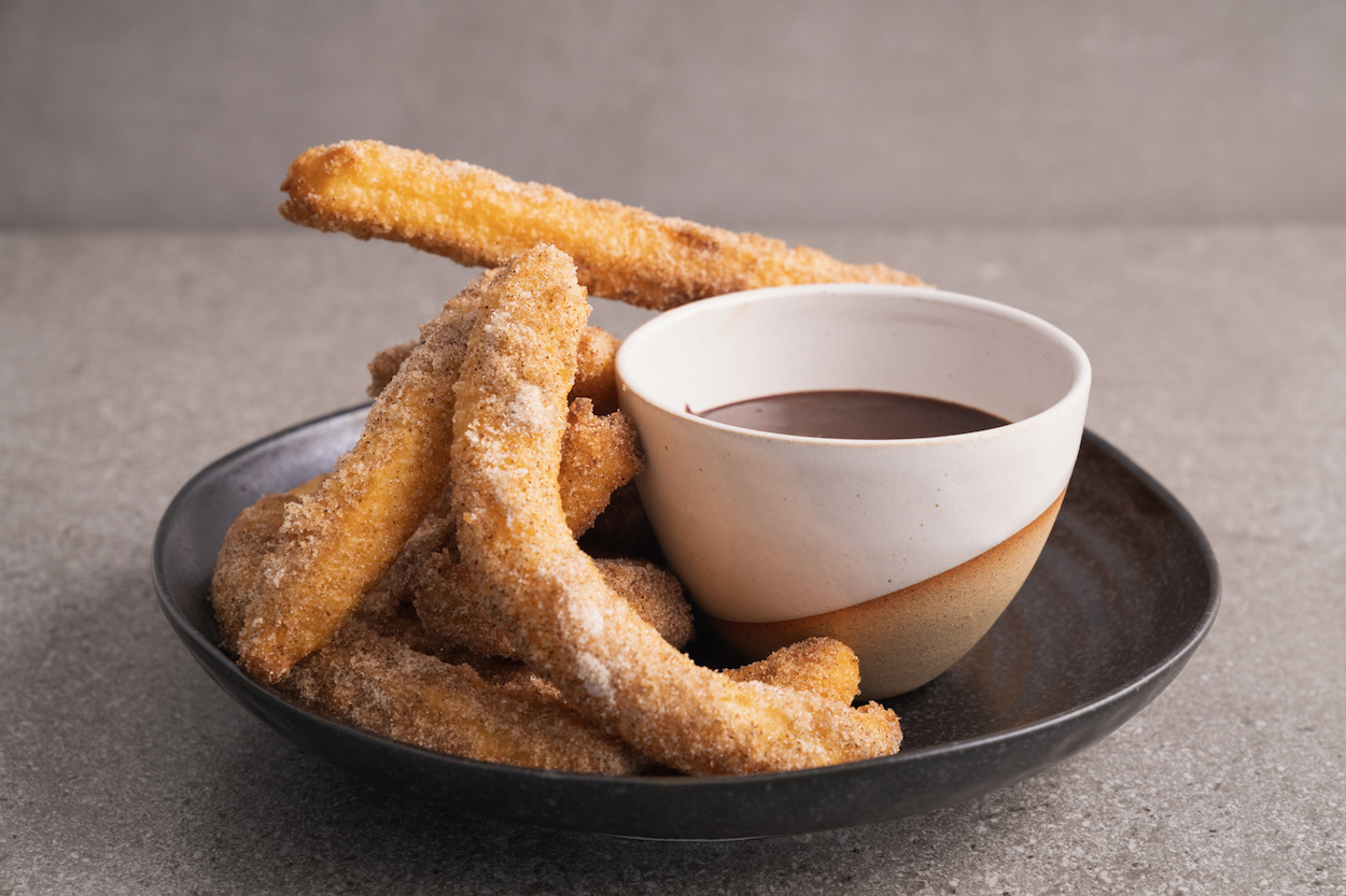 Churros with chocolate sauce