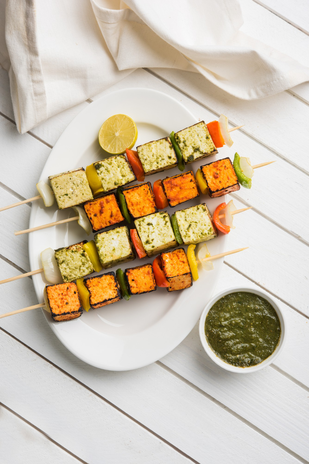 Barbecue tofu skewers