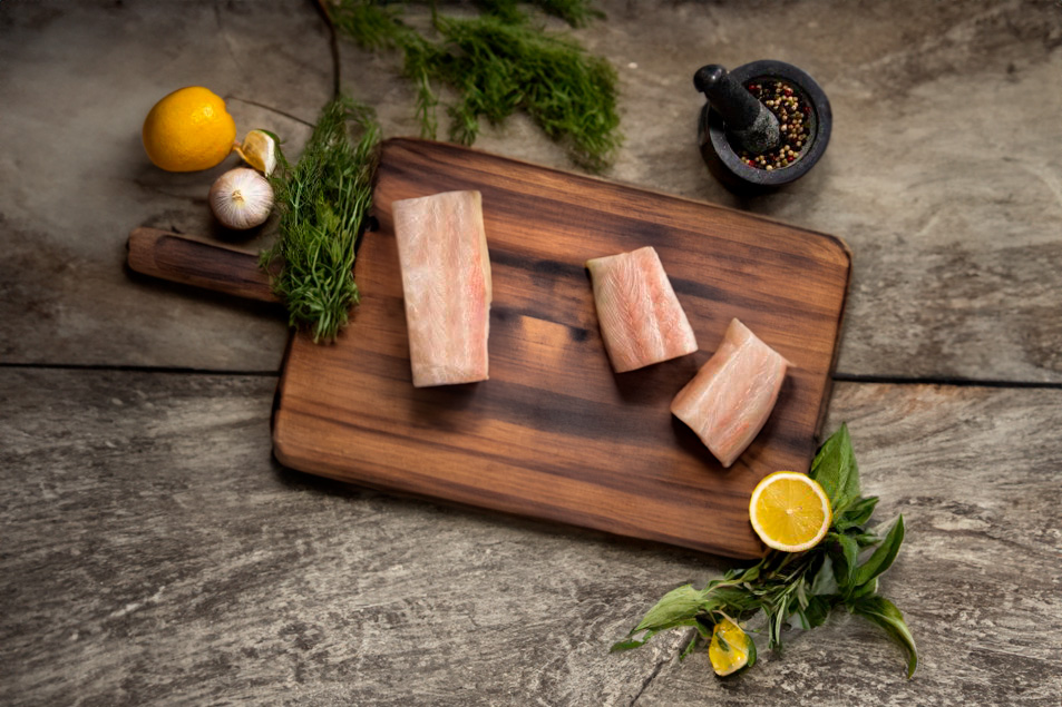 Image of Start by throughly patting the Dutch Yellowtail loin portions dry...