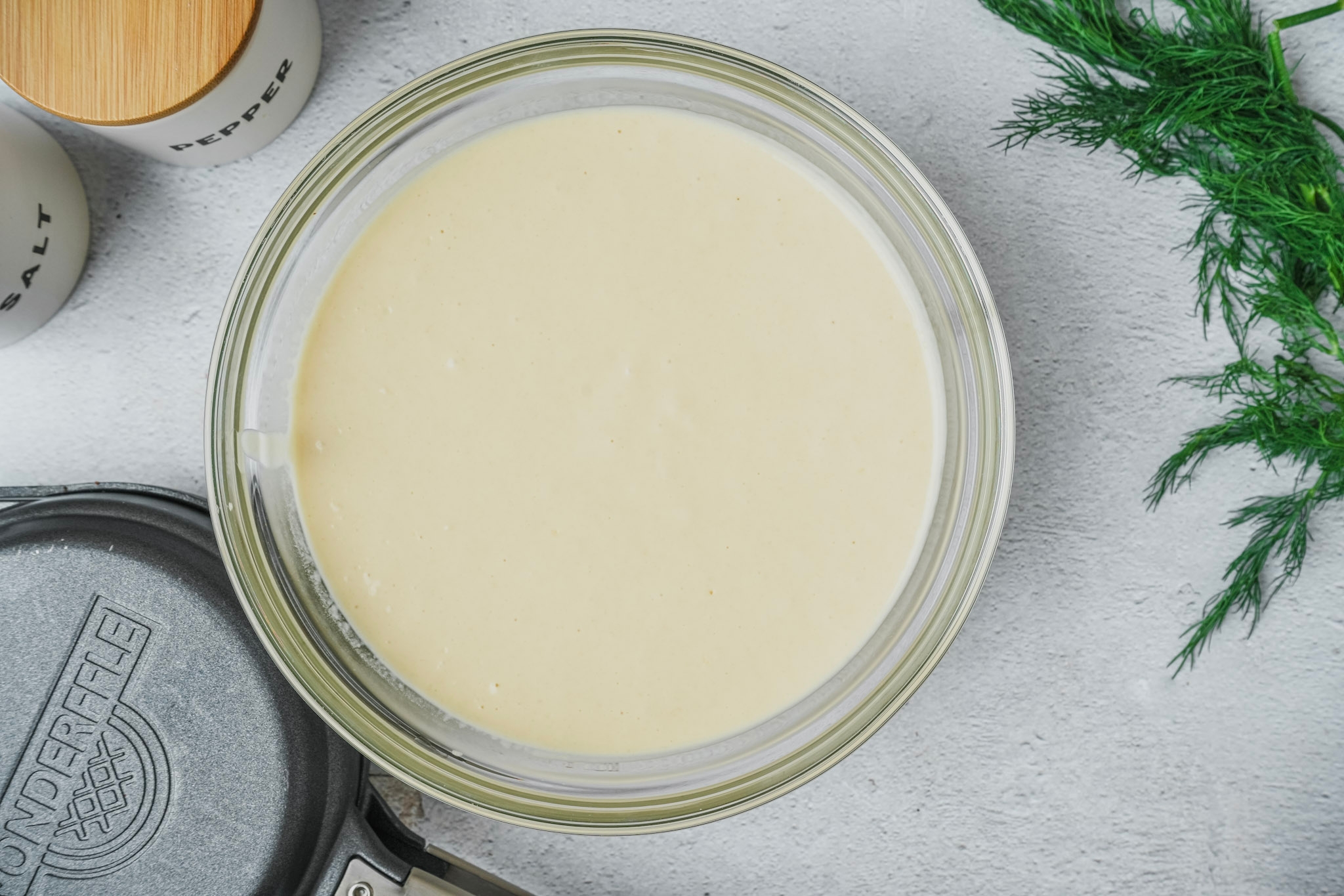 Image of Pour the wet ingredients into the dry ingredients and whisk...