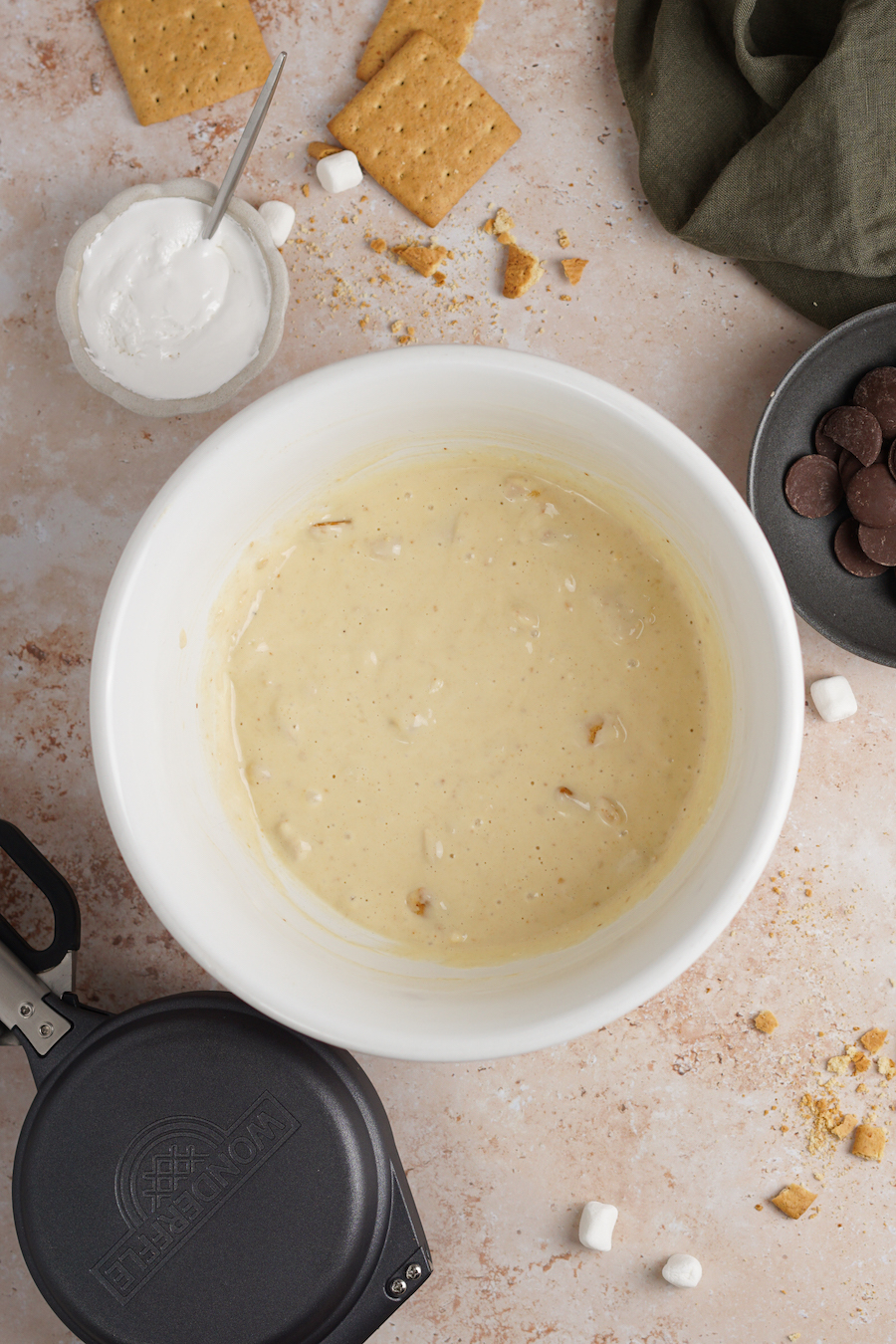 Image of In a separate bowl, whisk together eggs, milk, honey, vegetable...