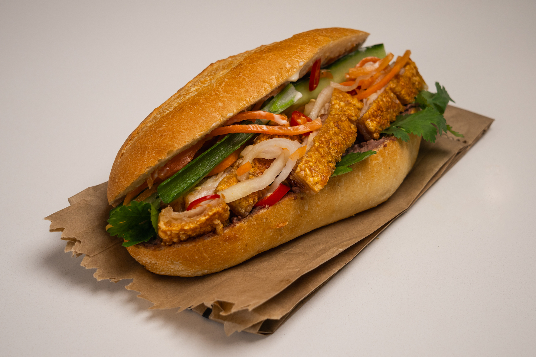 Roast pork bánh mì