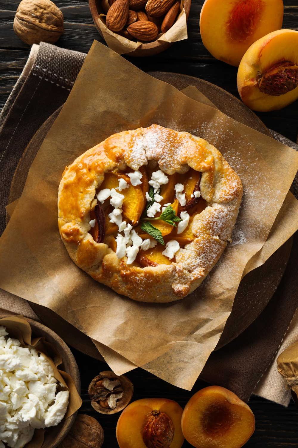Easy peach galette