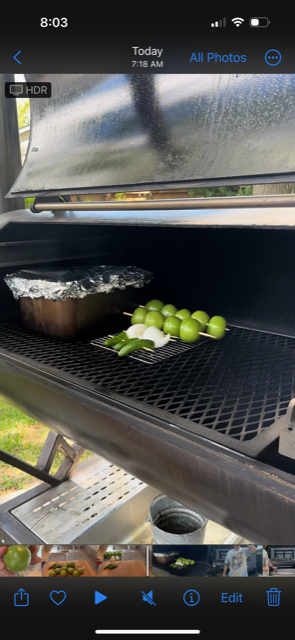 Image of Smoke your skewered veggies for 30 minutes