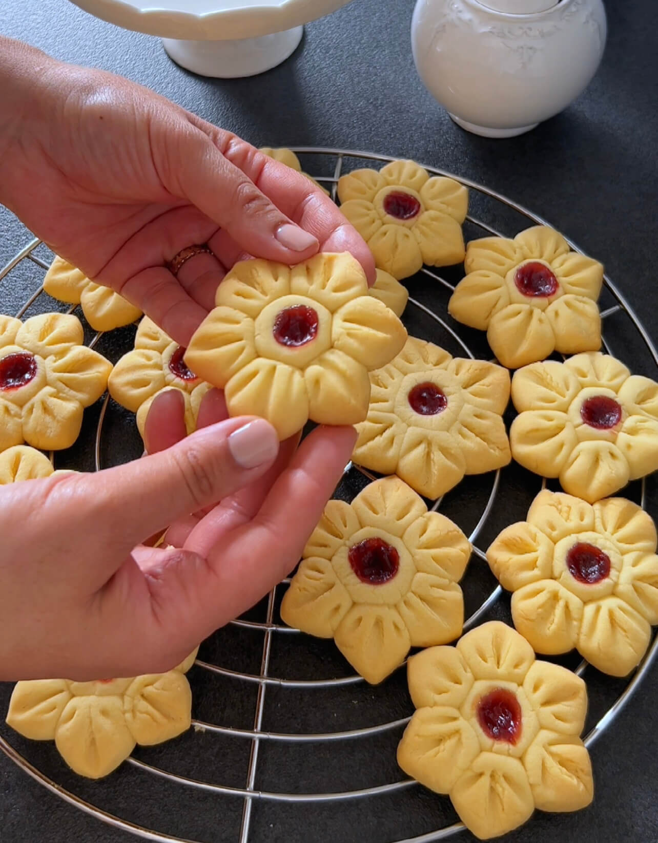 Image of Allow the cookies to cool on the sheet to maintain...