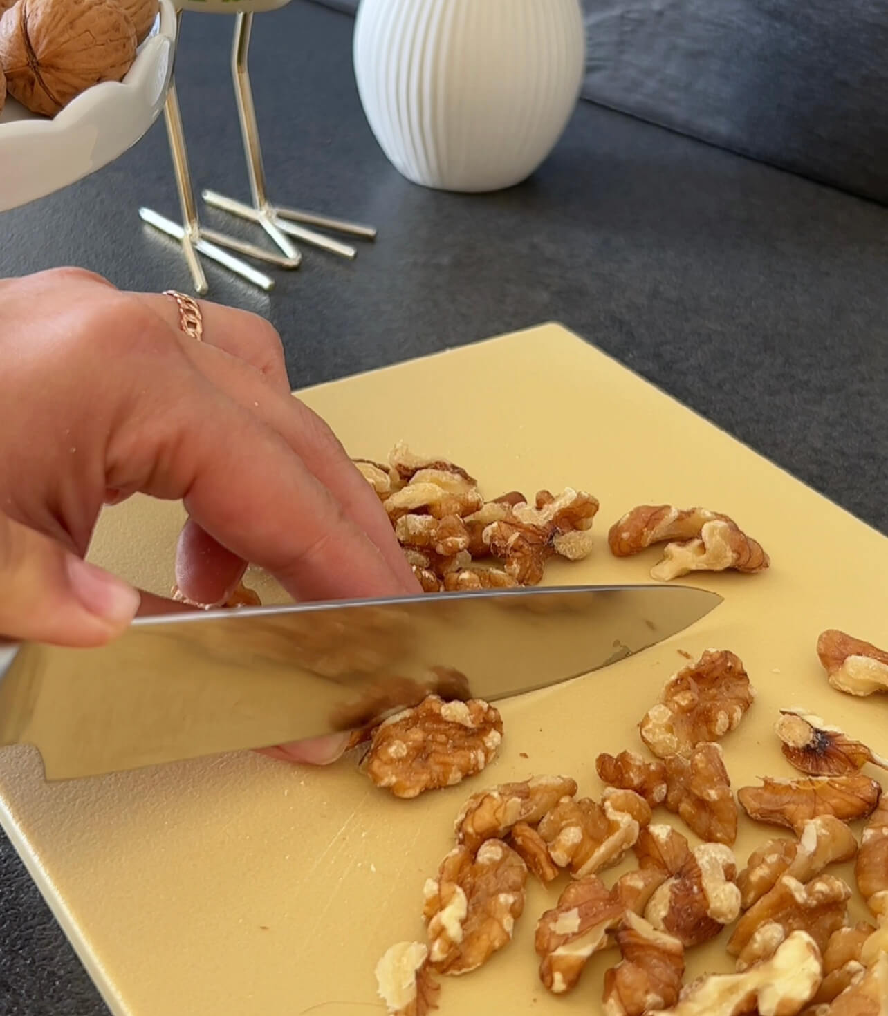 Image of While the dough is resting, prepare the walnuts.