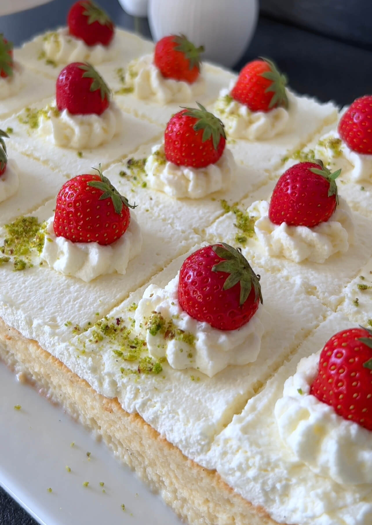 Image of Before serving, you can garnish the Tres Leches cake with...