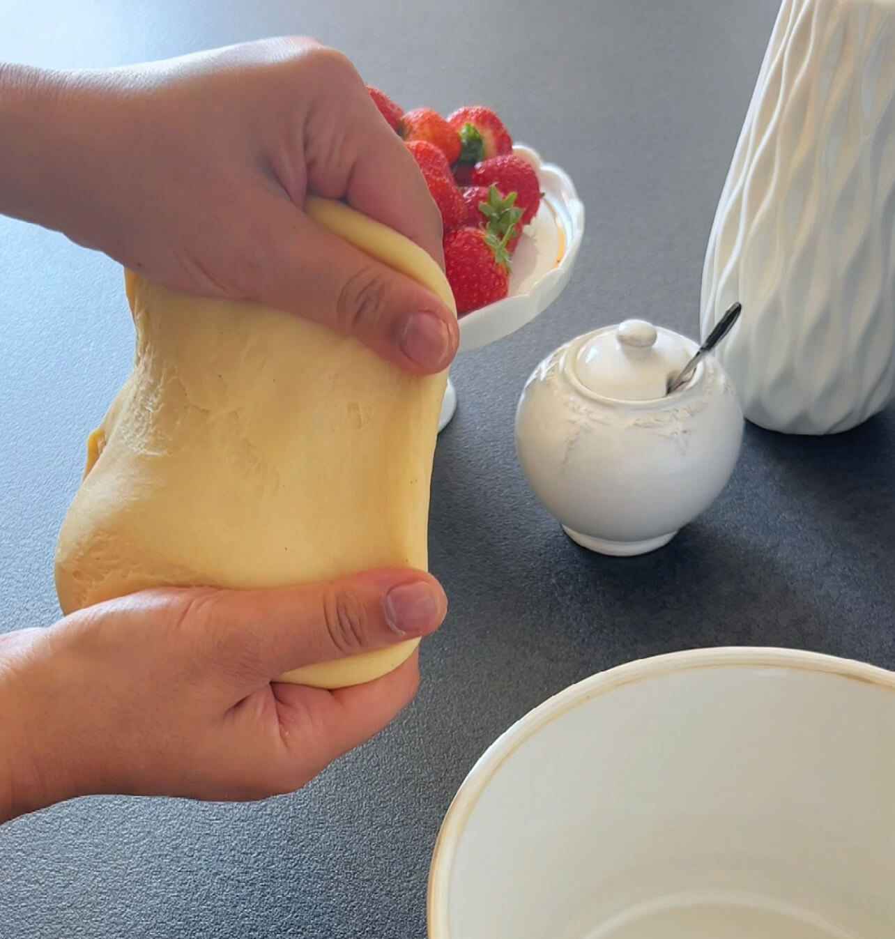 Image of Knead the ingredients in the kitchen machine for 10 to...