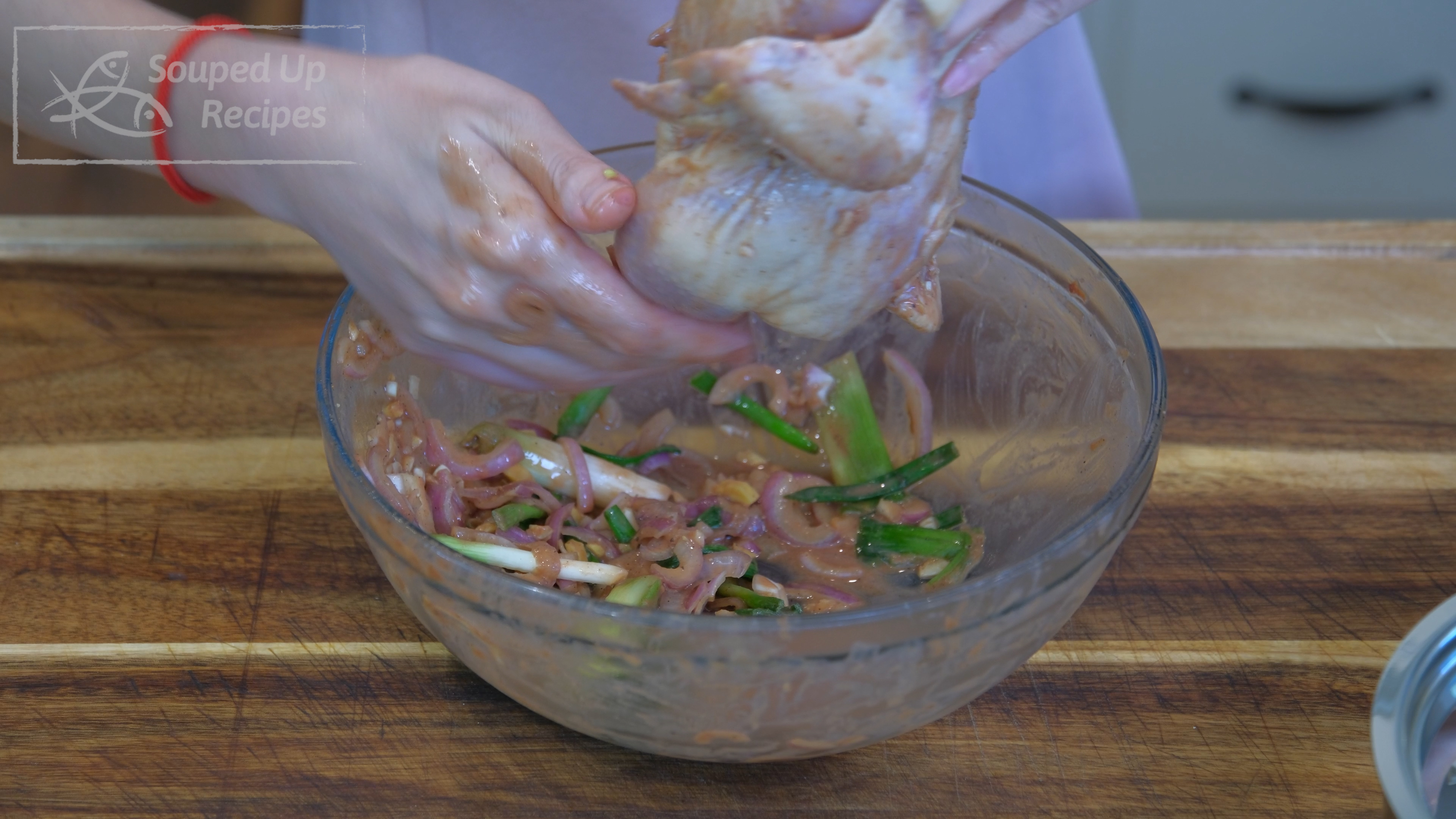 Image of Remove the aromatics from the Cornish hen. There will be...