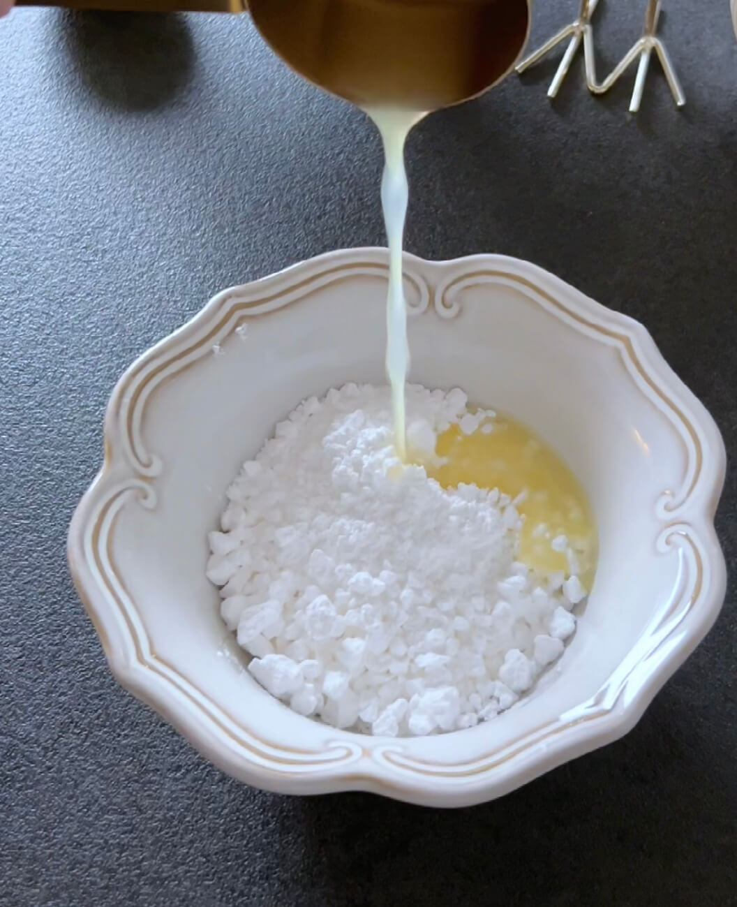 Image of In a separate bowl, mix the flour, baking powder, and...