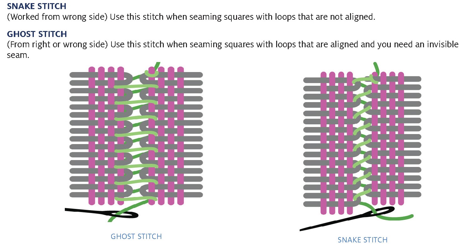 Image of Note: The directions tell you to use Ghost/Snake Stitch to...