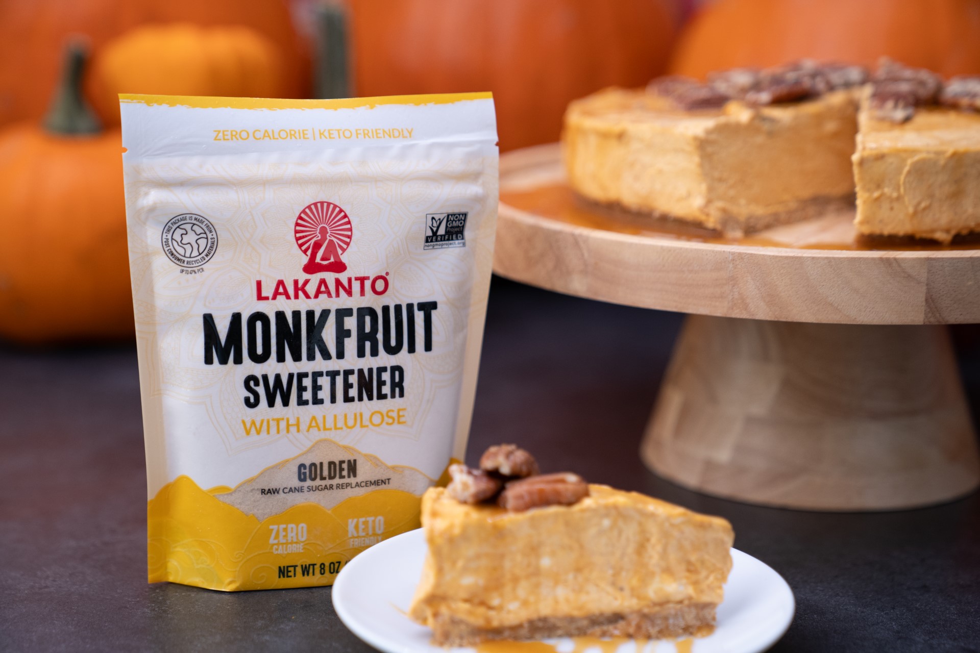 No-Bake Pumpkin Cheesecake with Allulose 