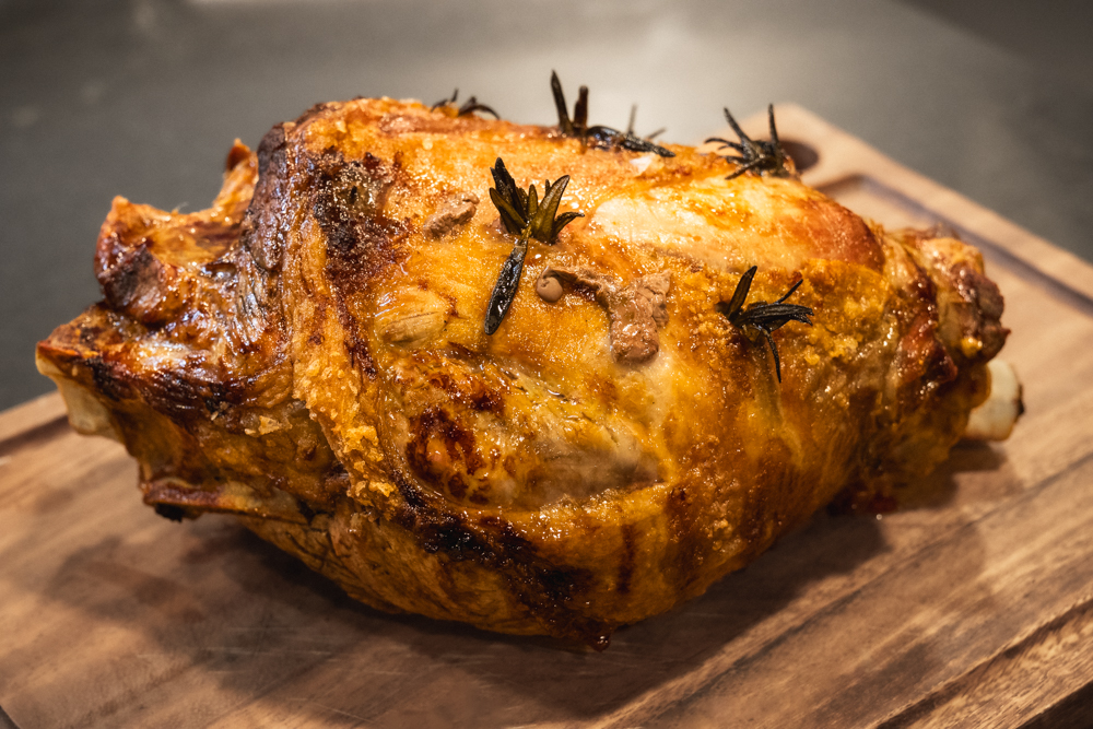 Roast leg of lamb