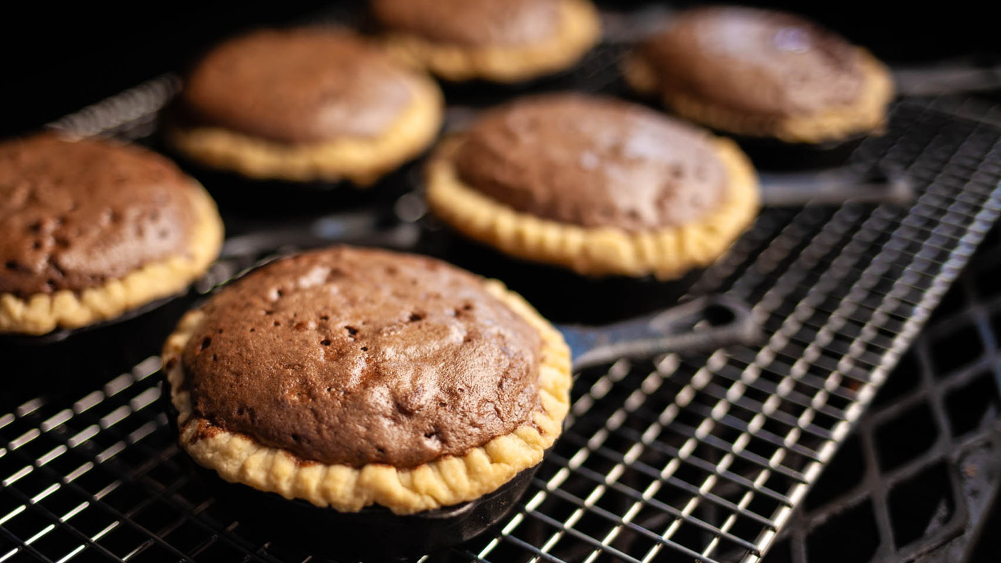 Image of Bake the mini pies on the second shelf of the...