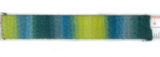 Image of My finished yarn measured to 134 yards of 