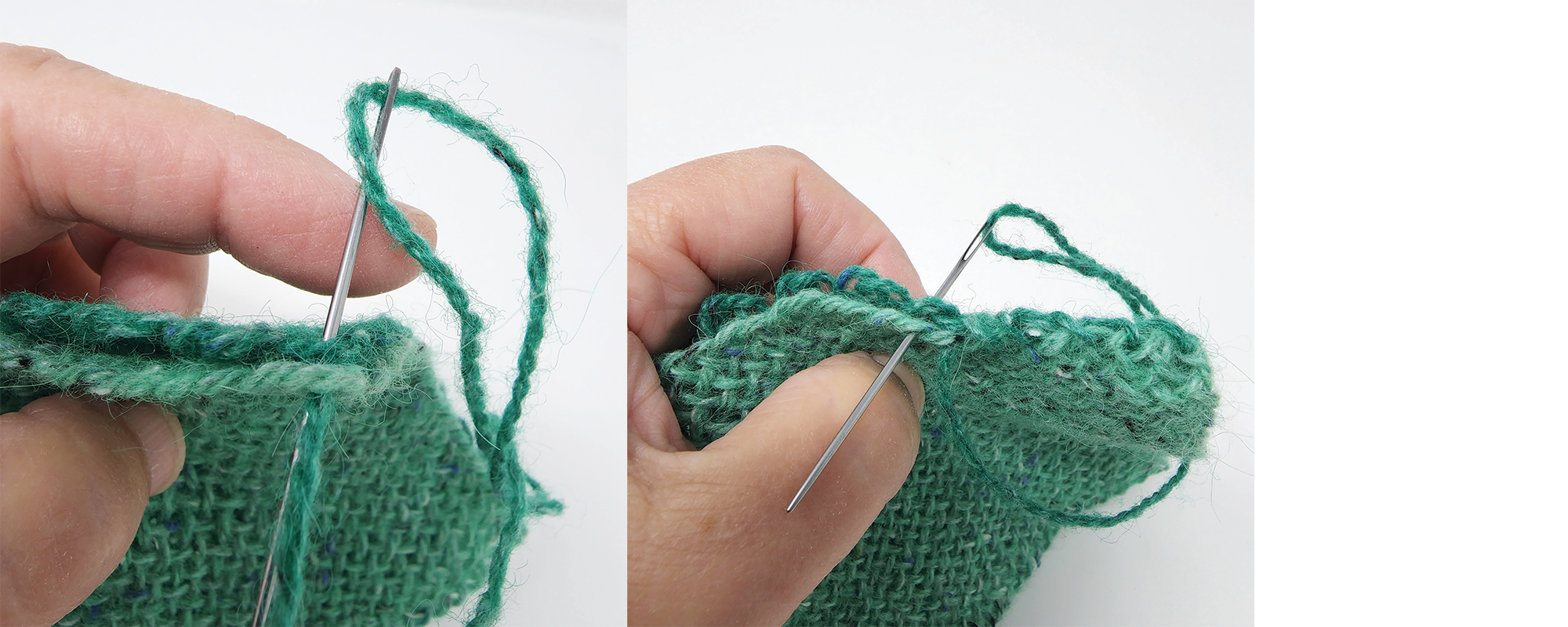 Image of Assemble the rows first. Join squares using a whipstitch. Work...