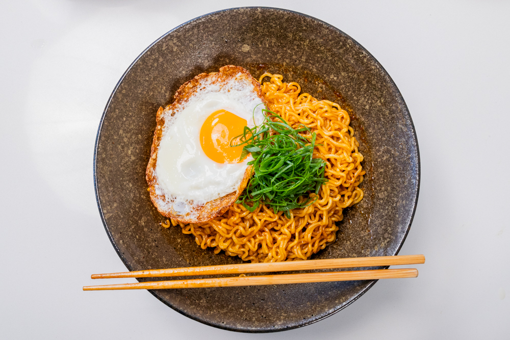 Packet ramen chilli oil noodles