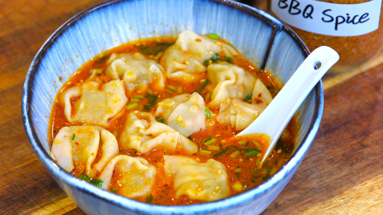 Quick Spicy Wonton Soup