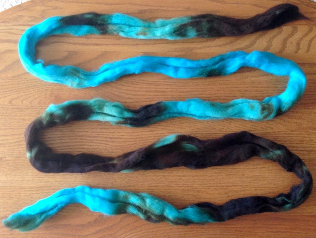 Image of Split the braid into two even sections.