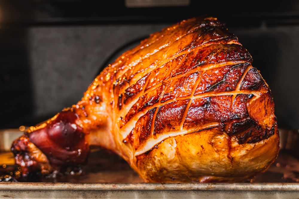 Marmalade glazed ham