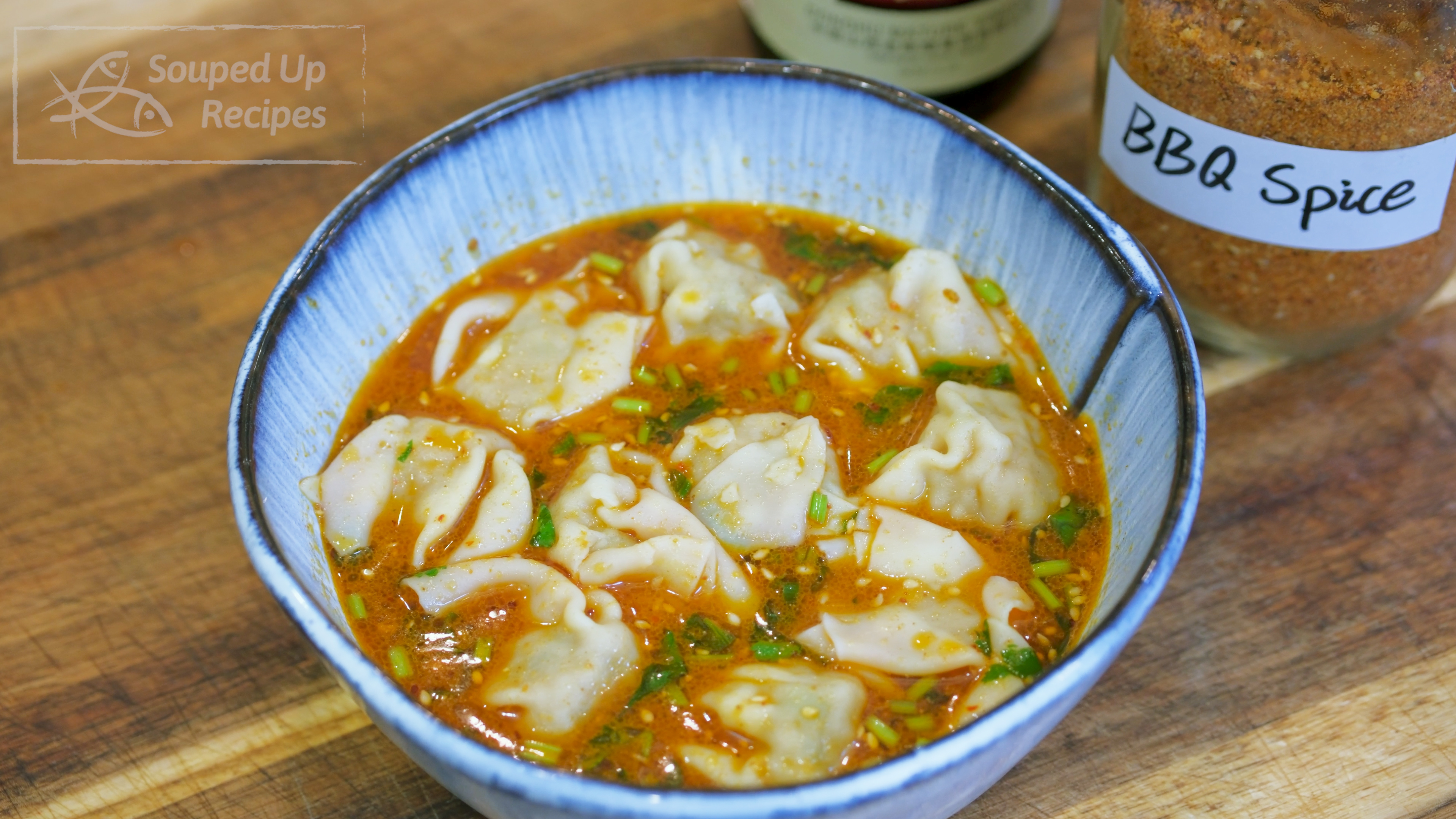 Image of Add the wontons into the bowl, pour in 1.5 cups...