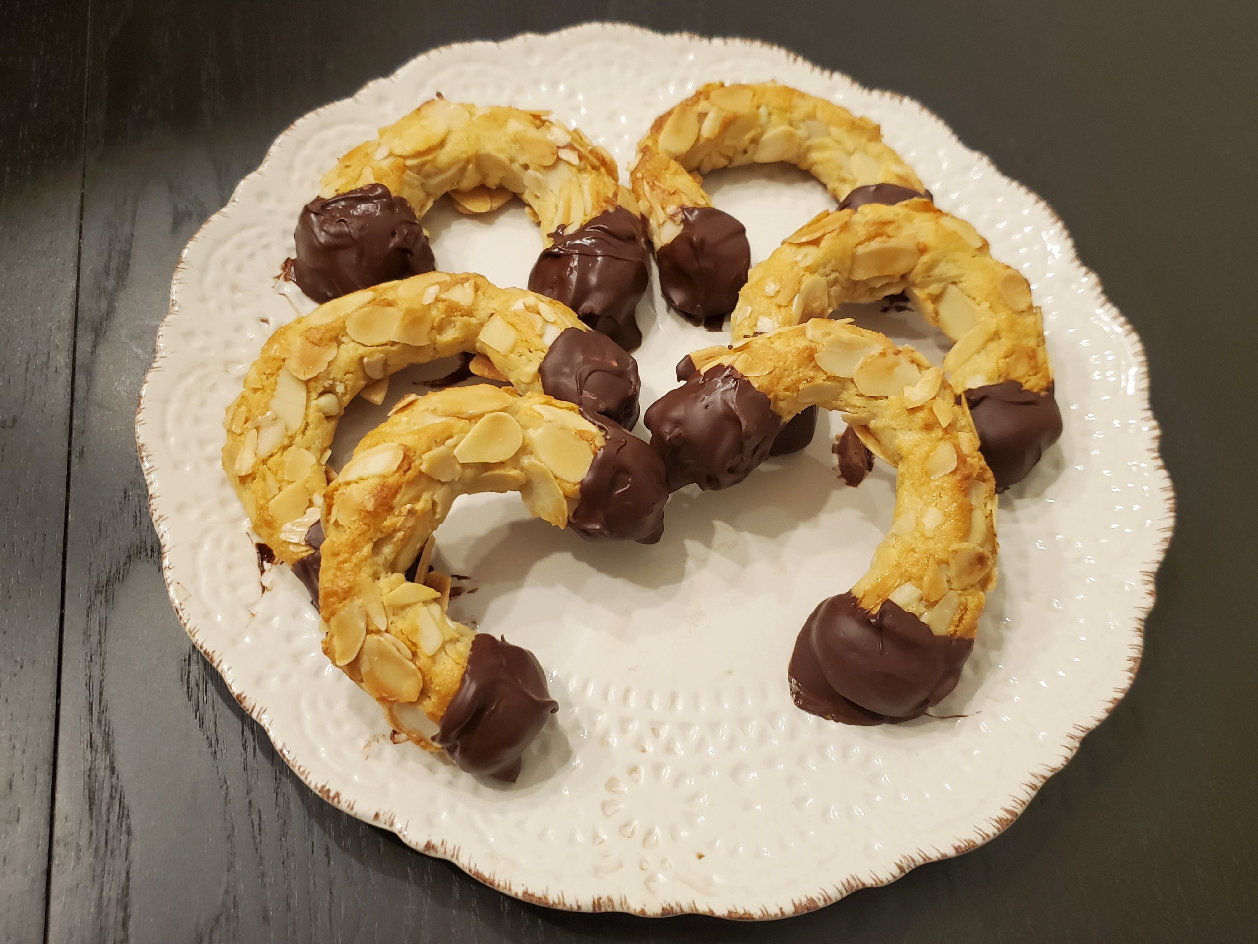 Chocolate Glazed Almond Horns