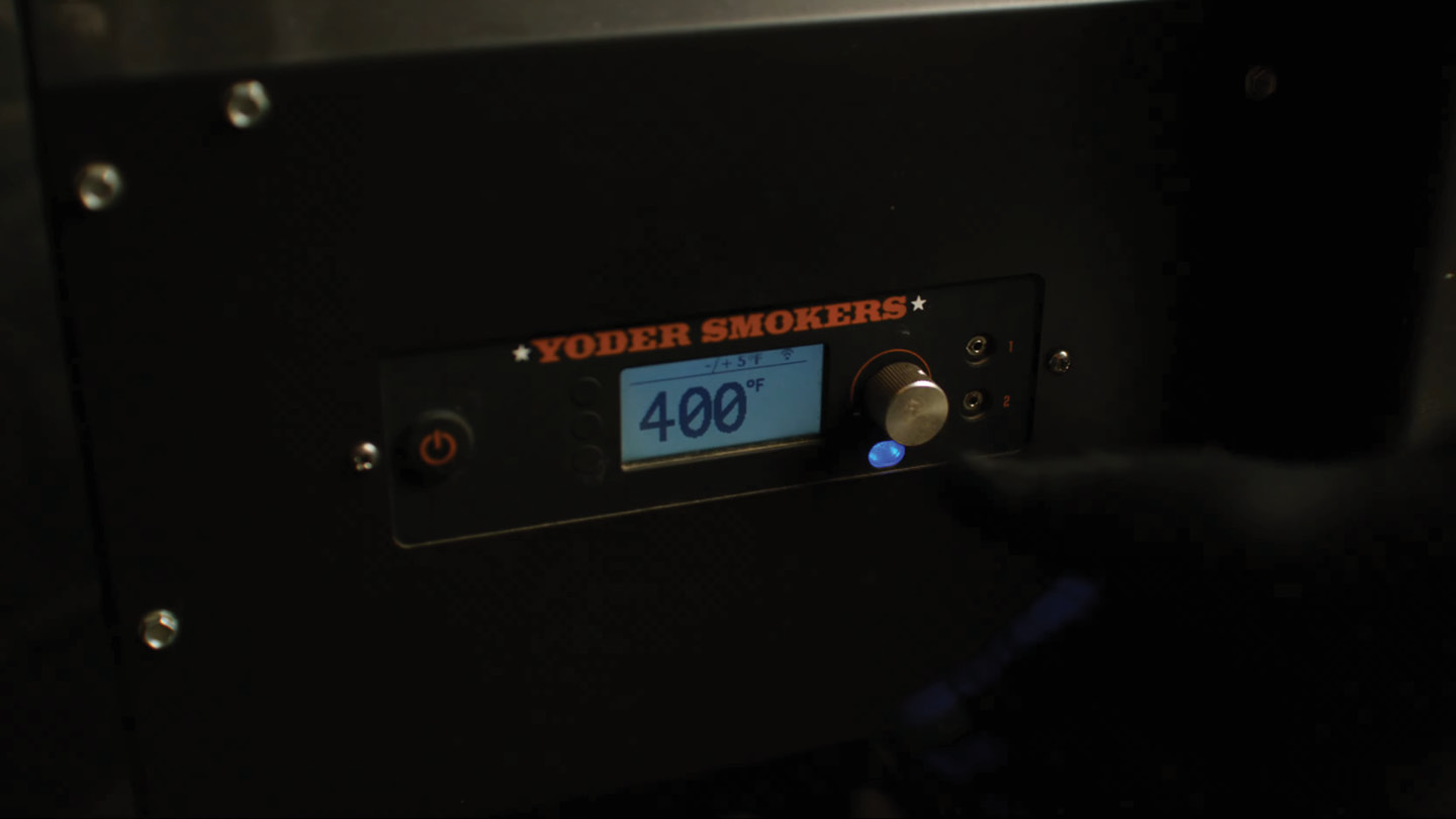 Image of Preheat your Yoder Smokers YS480s Pellet Grill to 400ºF, set...
