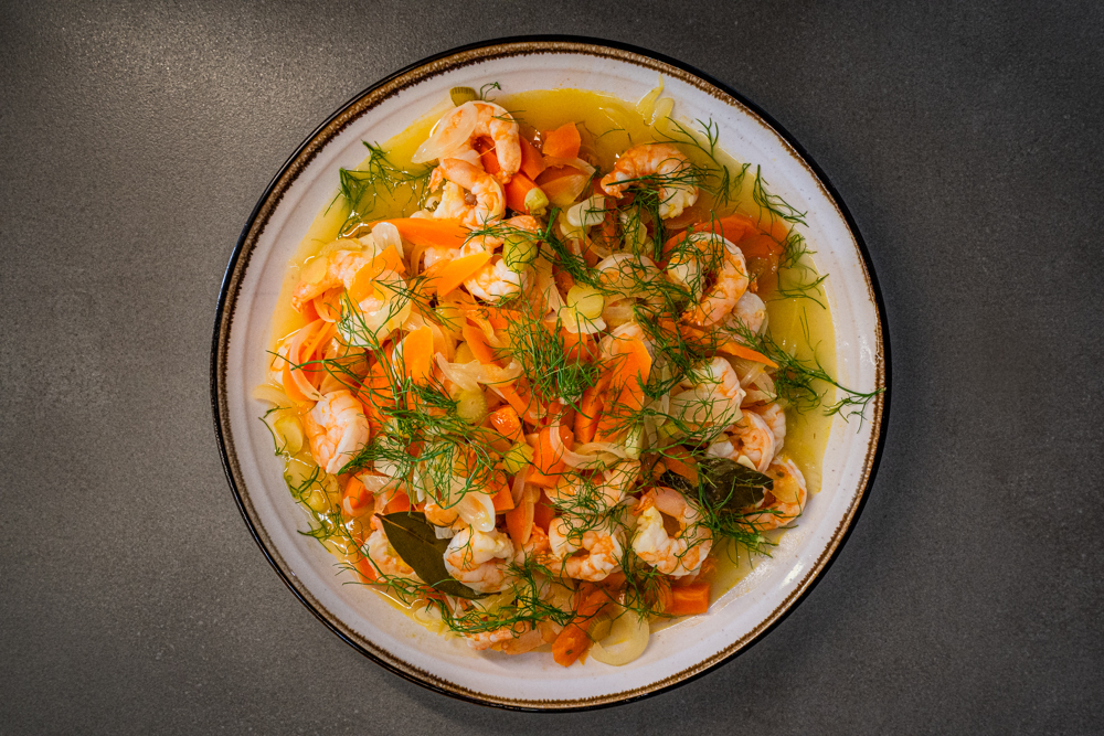 Prawn escabeche