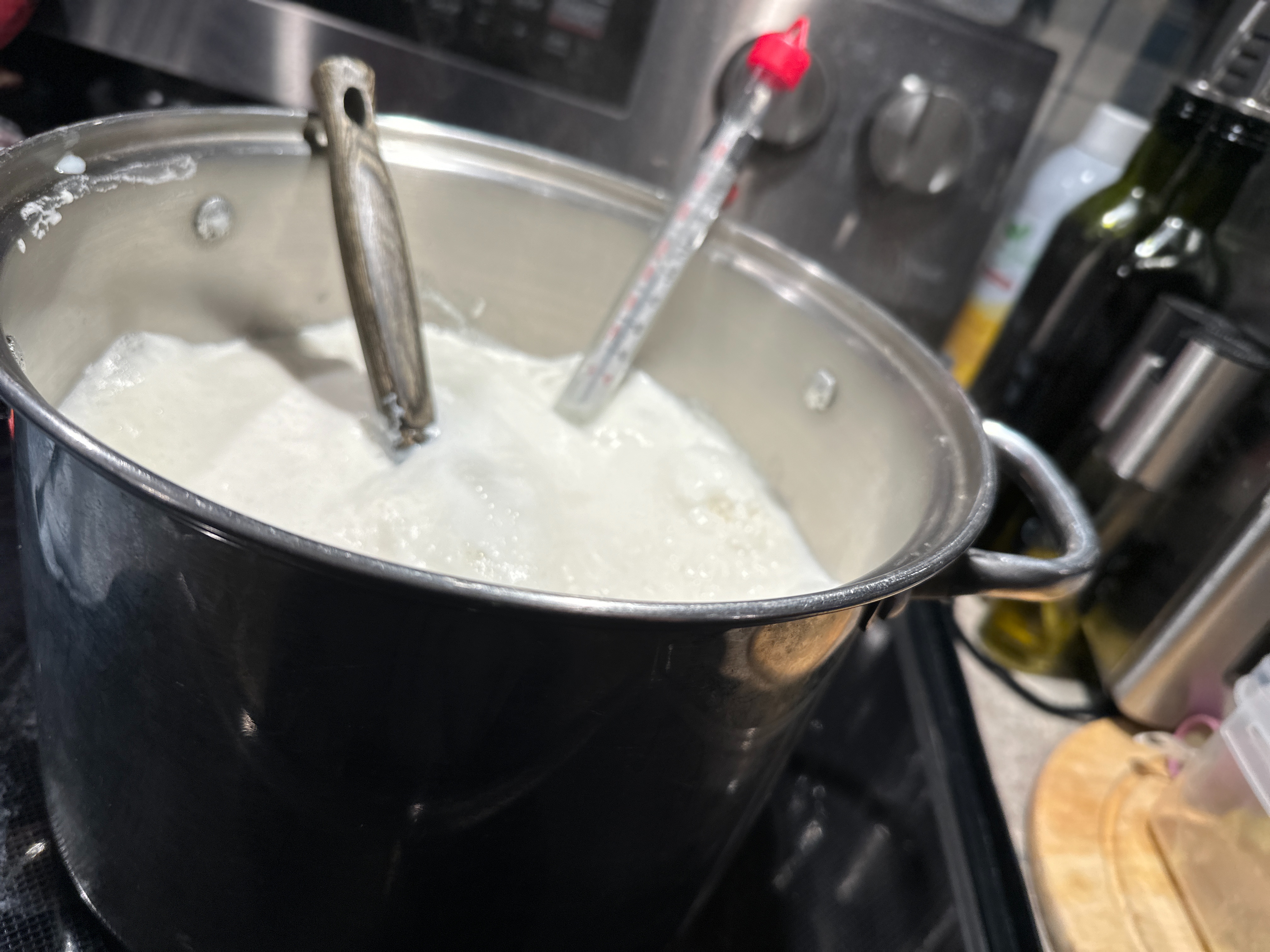 Image of With a wooden or metal spoon, stir your milk very...