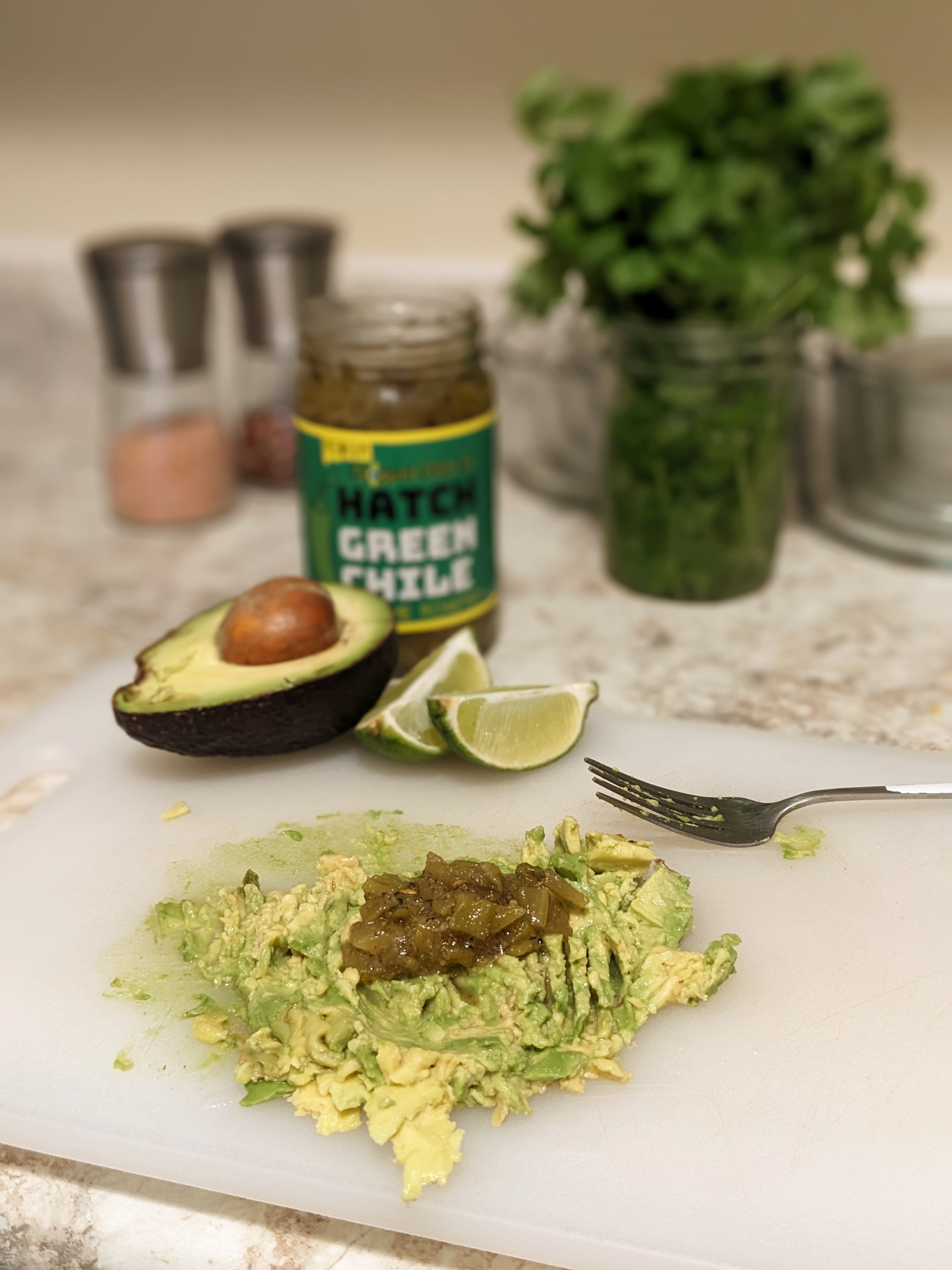 Image of Make smashed avocado. Peel and remove pit from avocado and...