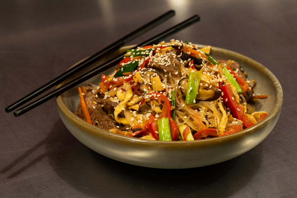 Japchae (Korean noodles)