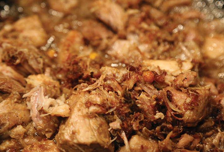 Image of Add the pork chunks, fat still on, to a good...