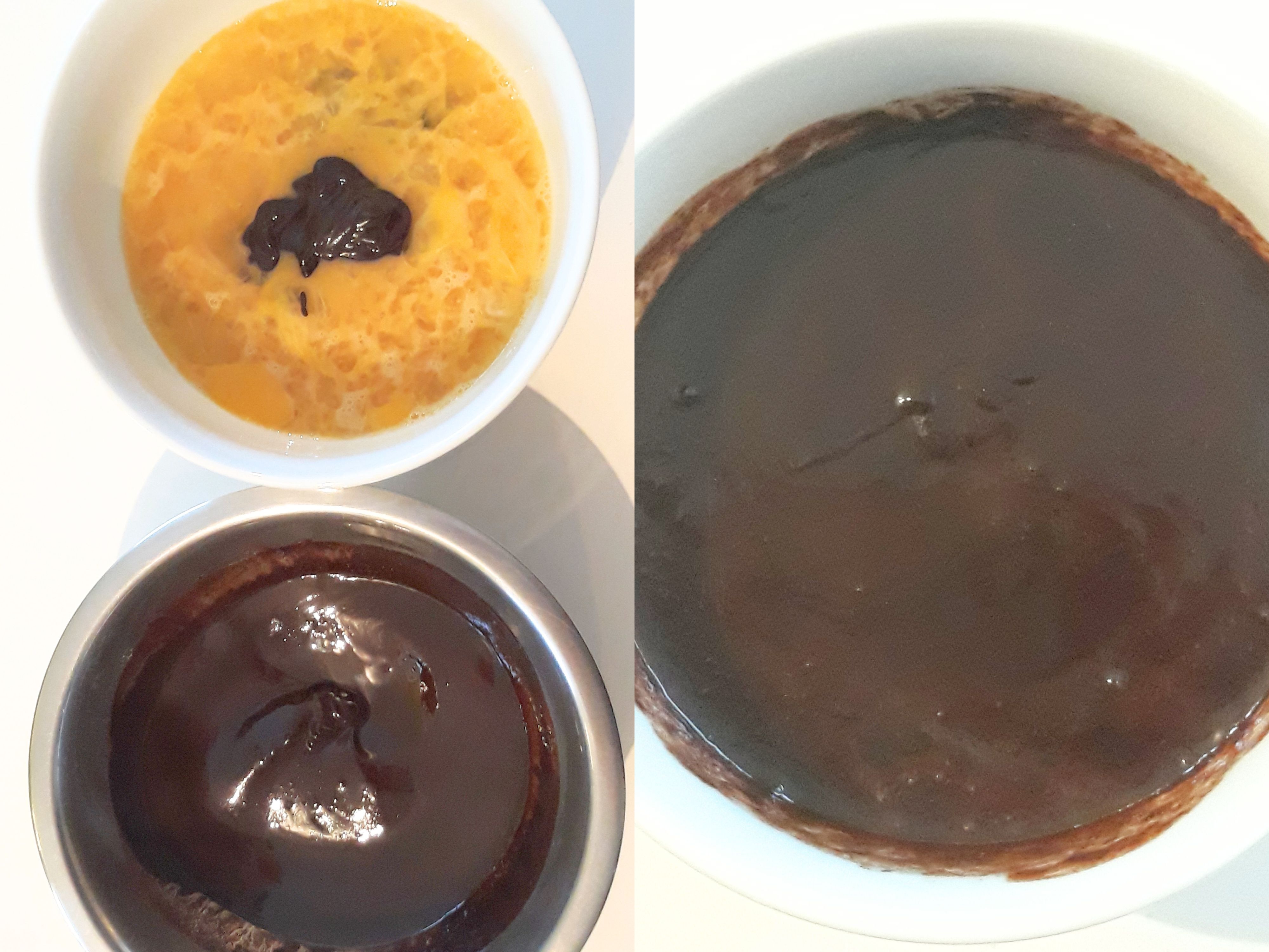 Image of Ajouter le chocolat et le beurre fondus en plusieurs fois...