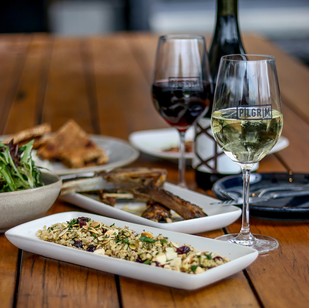 ancient grain salad with spiced yoghurt dressing