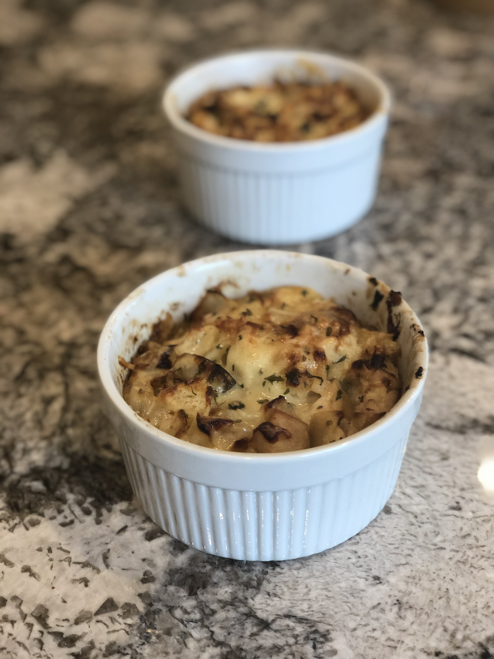 Onion, Apple and Cheese Gratin